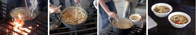 野外料理 - ほうとう作り